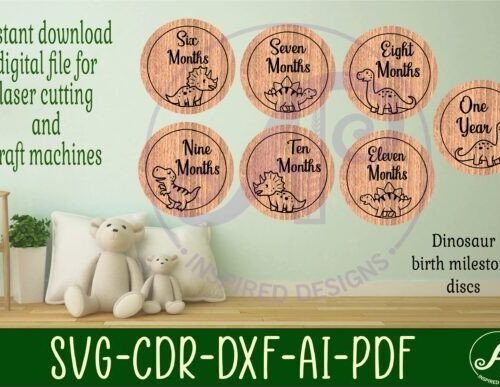 discos-de-hitos-mensuales-para-bebes-dinosaurios-creativo-digital Discos De Hitos Mensuales Para Bebes Dinosaurios Creativo Digital